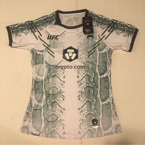 NWT UFC Women’s Size M Fight Night Walkout Jersey Venom White/green Emerald
